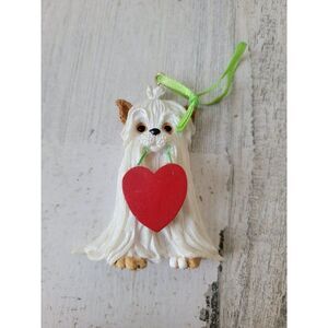 Kurt S Adler white Shih Tzu dog pet ornament Xmas decor